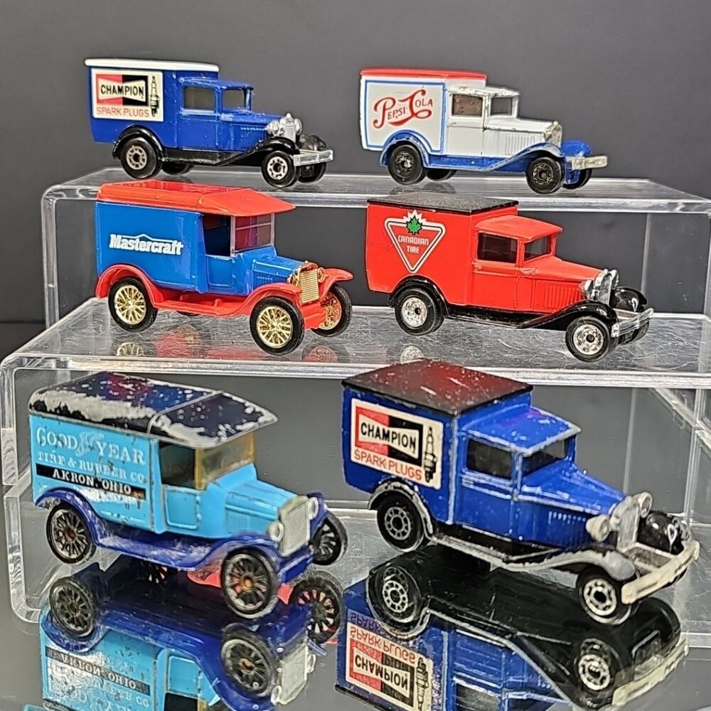 Vintage 1970s-80s Matchbox Diecast Cars Vintage Collection Of 6 Delivery Trucks